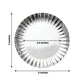 50 Pack | 5inch Metallic Silver Scalloped Rim Mini Paper Dessert Plates, Disposable Round Tapas