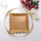 9 Inch Dessert Plates Natural Kraft Feel Paper 25 Pack Gold Rim Scalloped