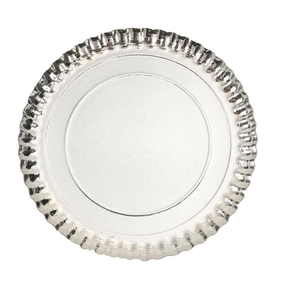 Silver Scalloped Rim Charger Plates 10 Pack 13 Inch#whtbkgd