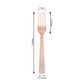 Rose gold heavy-duty plastic fork, 7 inches, hammered style, 24-pack.