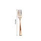 Rose Gold Mini 4 Inch Heavy Duty Plastic Dessert Appetizer Forks Pack of 24 