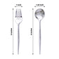 24 Pack | 6inch Metallic Silver Premium Plastic Utensil Set