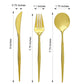 Heavy Duty Disposable Gold 8 Inch Plastic Cutlery Set 24 Pack