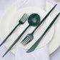 Heavy Duty Hunter Emerald Green Plastic Utensil 50 Pieces