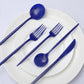 Premium Duty Royal Blue Plastic Cutlery Set Utensils
