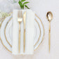 24 Pack | 8" Gold Glittered Disposable Cutlery Set, Plastic Silverware