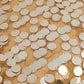 Gold big payette sequin fabric roll for DIY crafts.