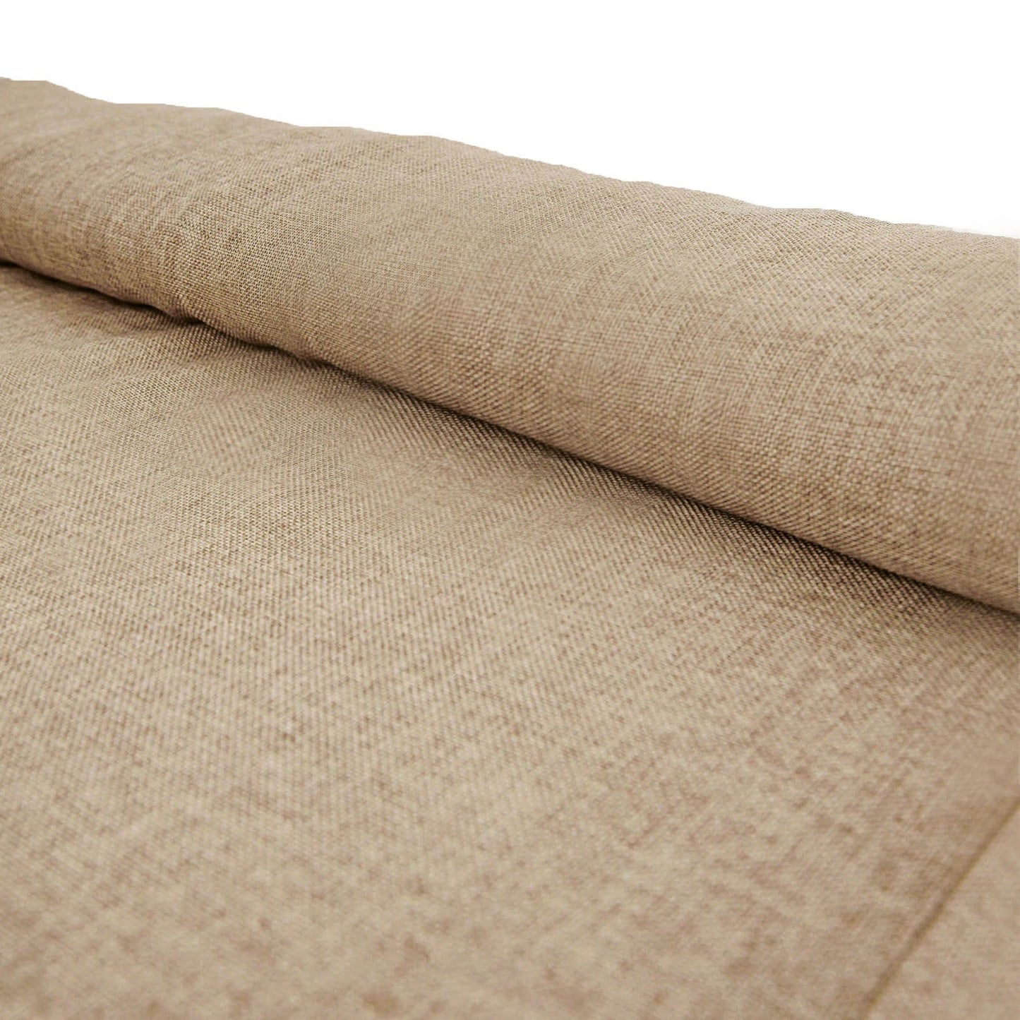 Natural faux burlap fabric roll in beige, 54"x10 yards for DIY projects.