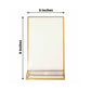 Gold acrylic freestanding table sign holder, double-sided display stand.