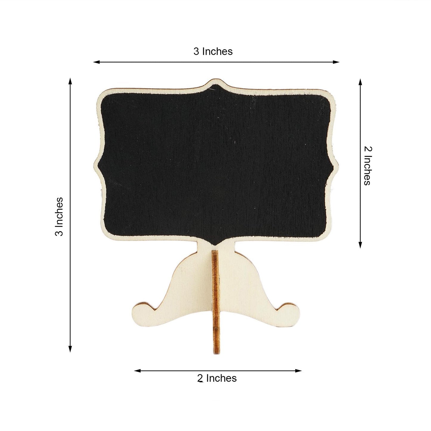 10 Pack | 3inch Mini Wooden Chalkboard Sign Table Displays With Removable Stands