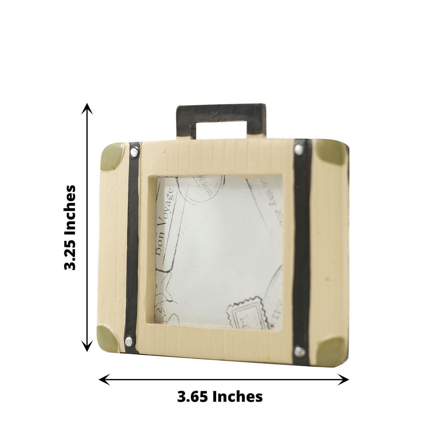 3 Inch Resin Suitcase Vintage Travel Picture Frame Party Favors Card Place Holder 4 Pack