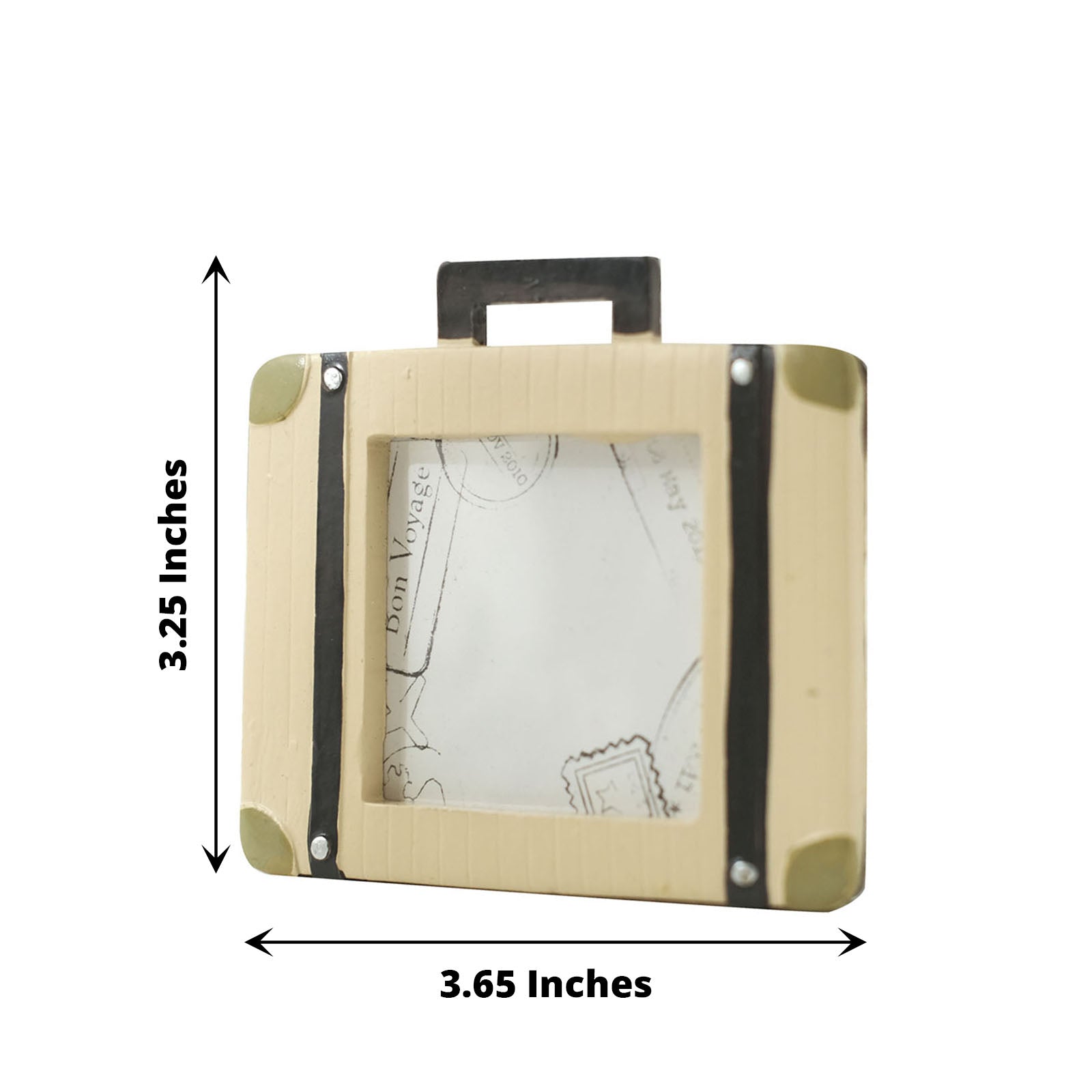 3 Inch Resin Suitcase Vintage Travel Picture Frame Party Favors Card Place Holder 4 Pack