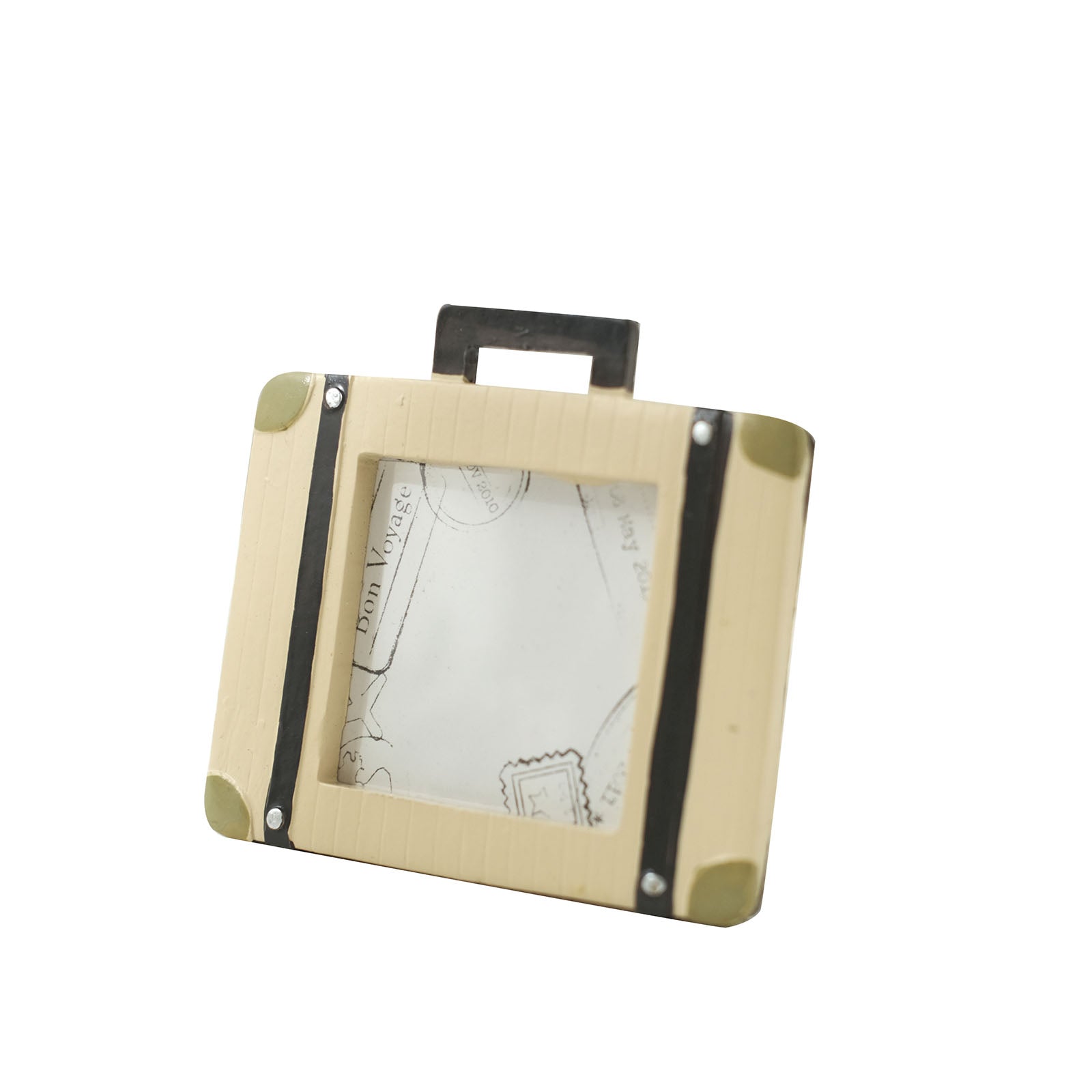 4 Pack of Resin Suitcase Vintage Travel Picture Frame Party Favors Card Place Holder 3 Inch#whtbkgd