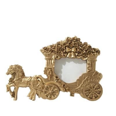 Exquisite Design of the Gold Horse Carriage Frame