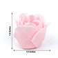 Blush pink rose soap heart-shaped party favors in gift boxes.
