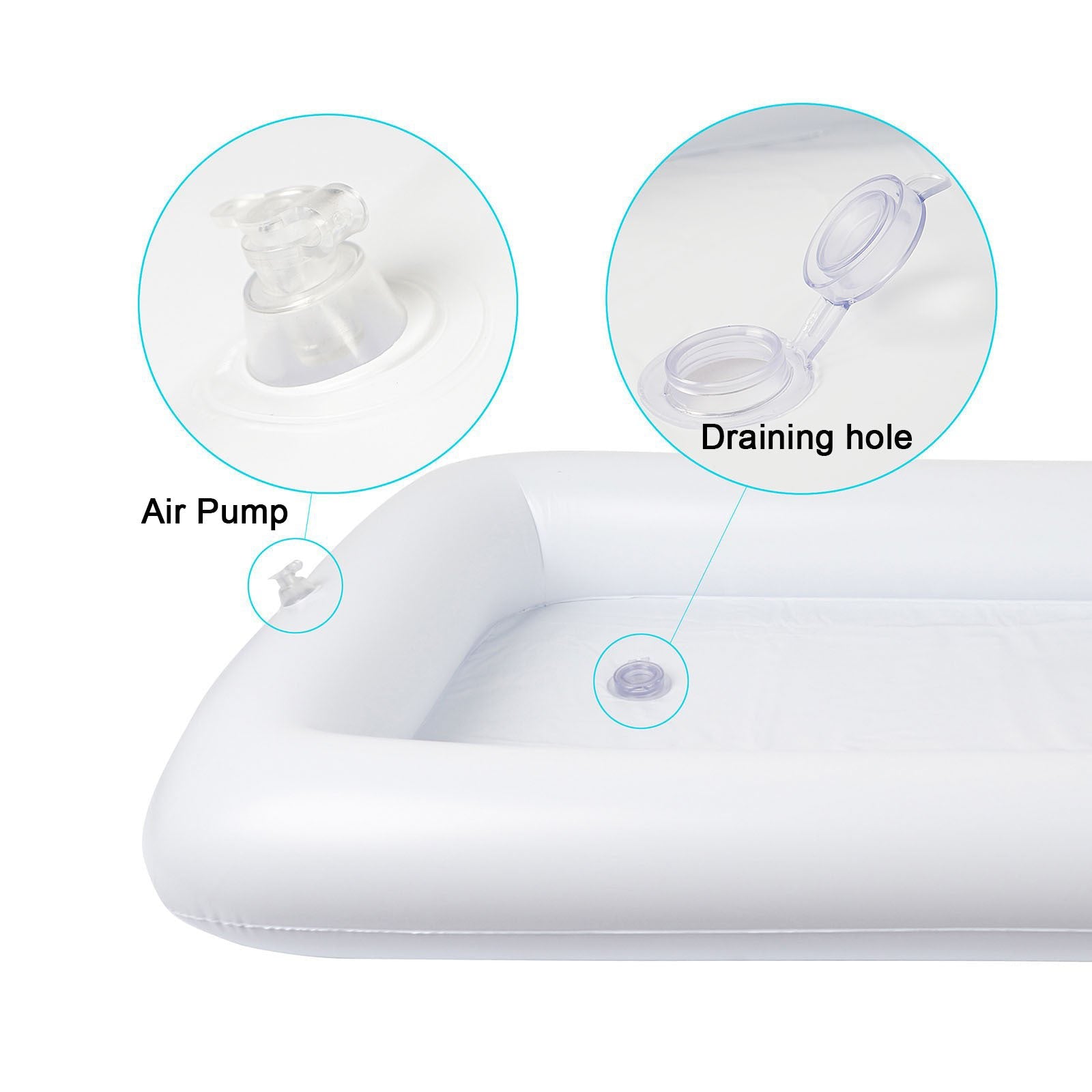 Pack of 2 Inflatable Buffet Serving Bar with Drain Plug 50 Inch x 24 Inch