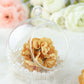 144 Pieces of Gold Mini Paper Craft Flower Roses with Wire Stems