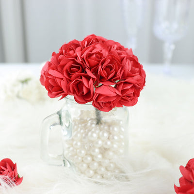 Elegant Red Paper Mini Craft Roses