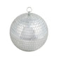 8" Silver Foam Disco Mirror Ball with Hanging Ring, Holiday Party Decor
