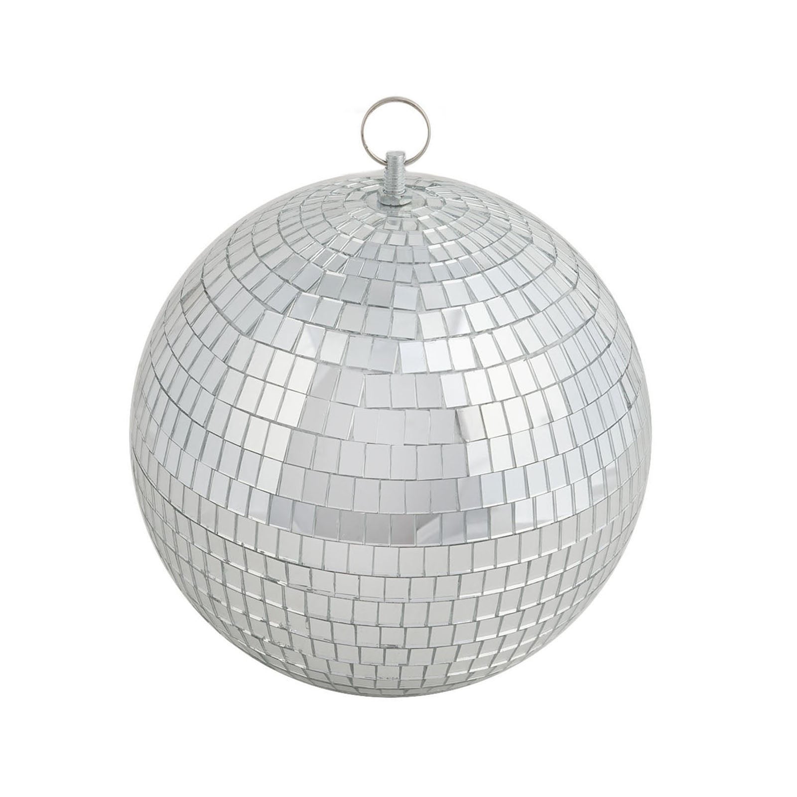 8" Silver Foam Disco Mirror Ball with Hanging Ring, Holiday Party Decor