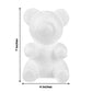 White 3D modeling styrofoam bear, 7 inches tall, perfect for DIY crafts.