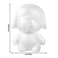 White 3D styrofoam puppy model for DIY crafts.