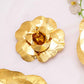 8" Metallic Gold Real Touch Artificial Foam DIY Craft Roses, 6 Pack.