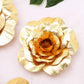 Large metallic gold real touch artificial foam rose craft flower.
