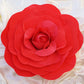 Large red artificial foam DIY craft rose.