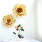 8" Metallic Gold Real Touch Artificial Foam Roses for DIY Crafts
