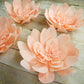 Blush soft foam craft daisy flower heads, 4 pack.