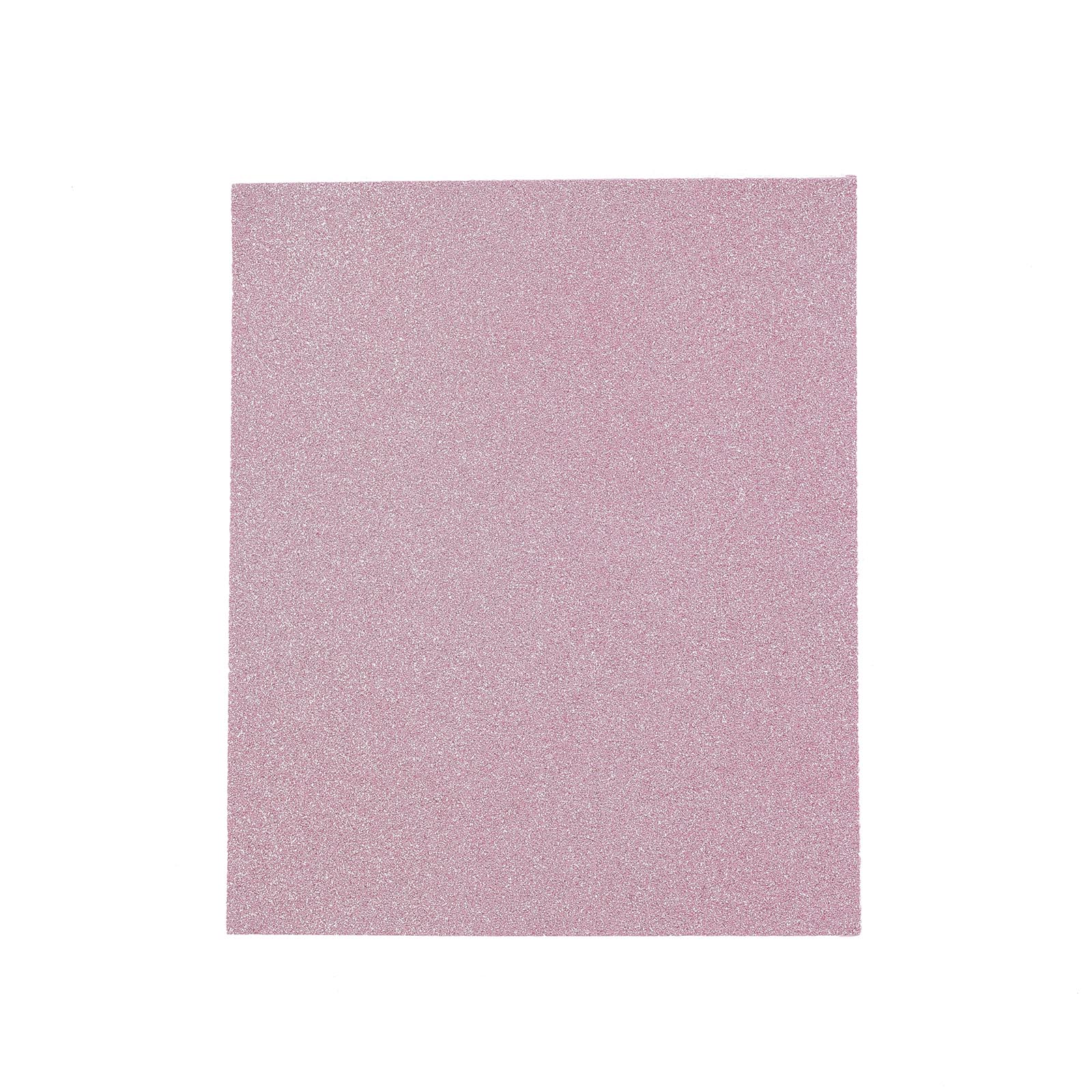 Pink self-adhesive glitter craft foam sheet, 12"x10", pack of 10.