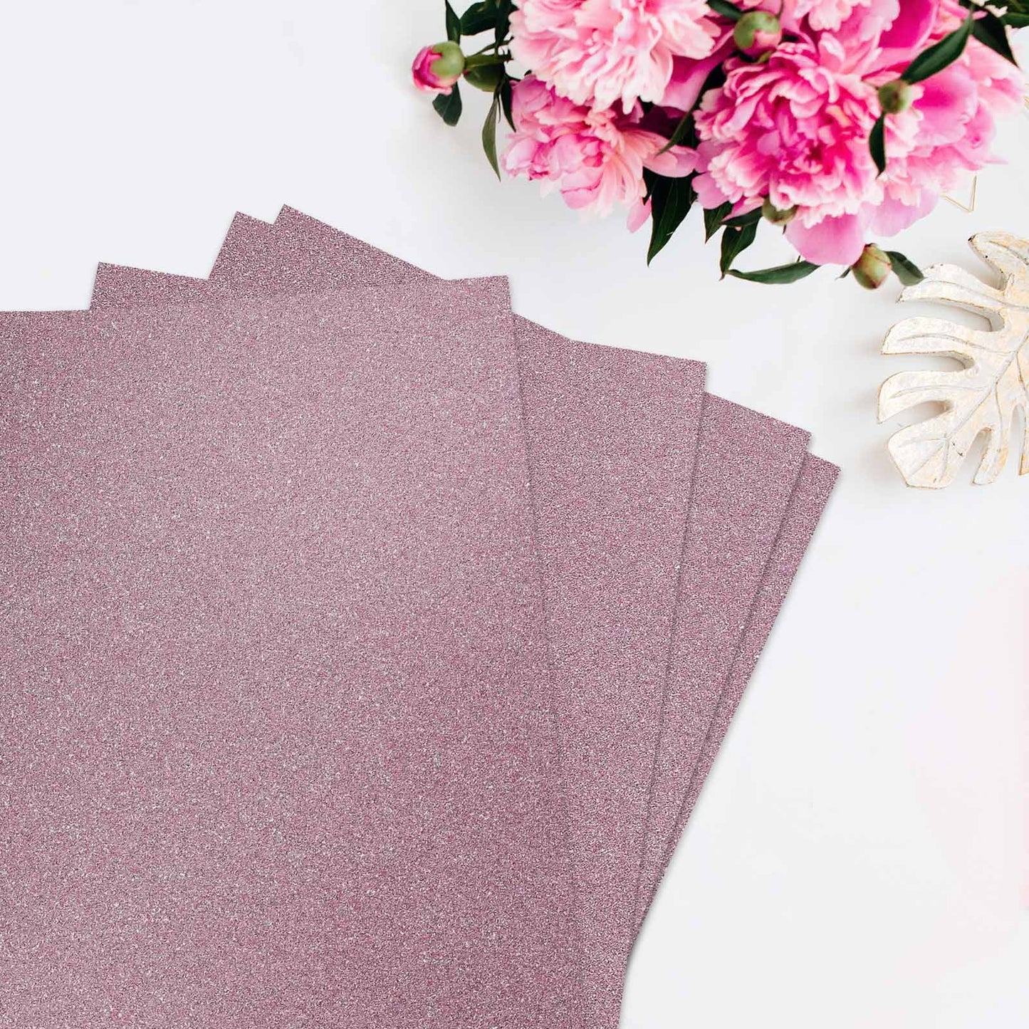 Pink glitter DIY craft foam sheets, 12"x10", in a pack of 10.