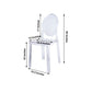 Clear Crystal Acrylic Banquet Ghost Chair With Oval Back, Transparent Armless Stacking Accent Chair