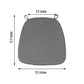 2inch Thick Charcoal Gray Chiavari Chair Pad, Memory Foam Seat Cushion With Ties and Removable Cover