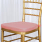 Chiavari Chair Seat Cushion with Ties 2 Inch Thick Dusty Rose Memory Foam with Removable Cover
