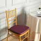2inch Thick Burgundy Chiavari Chair Pad, Memory Foam Seat Cushion With Ties and Removable Cover
