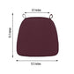 2inch Thick Burgundy Chiavari Chair Pad, Memory Foam Seat Cushion With Ties and Removable Cover