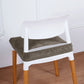 Charcoal Gray Velvet Dining Chair Seat Cover With Ties 