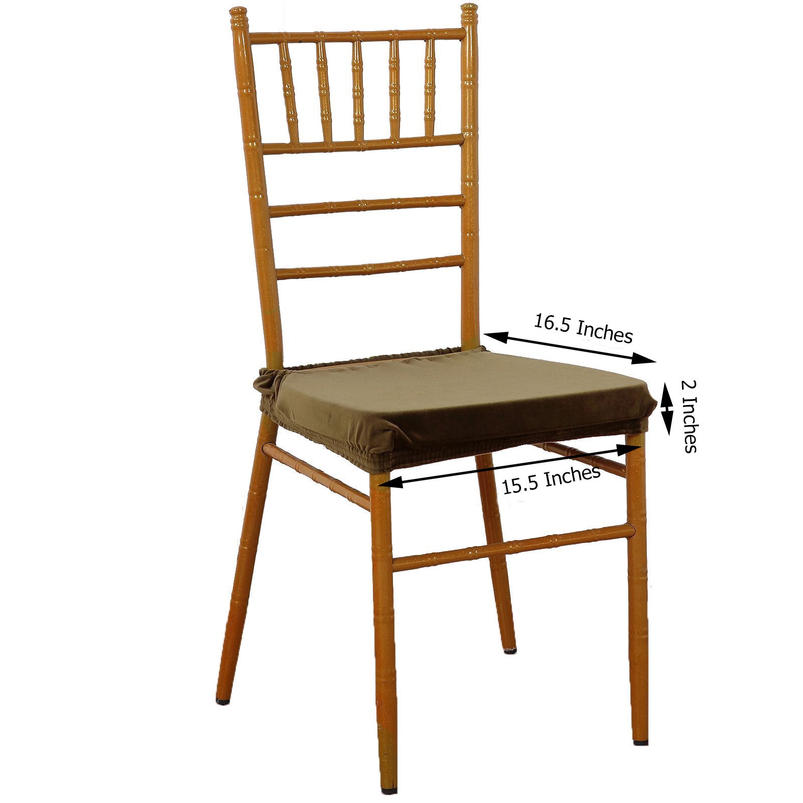 Olive Green Dining Chair Seat Cushion Cover In Velvet With Ties