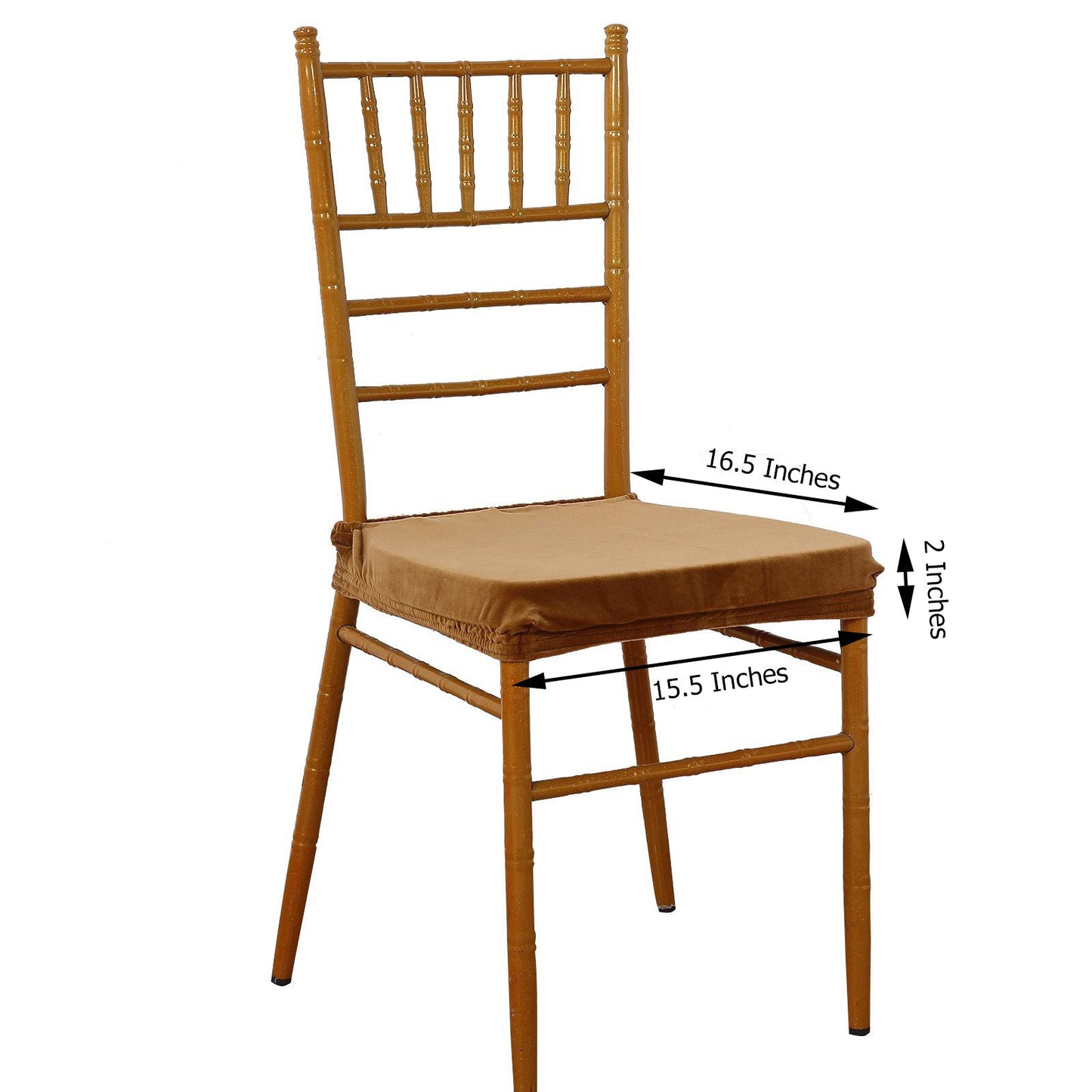 Gold Velvet Dining Chair Seat Cushion Cover