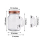 Rustic clear glass mason jar with rose gold lid and handle, 4oz.