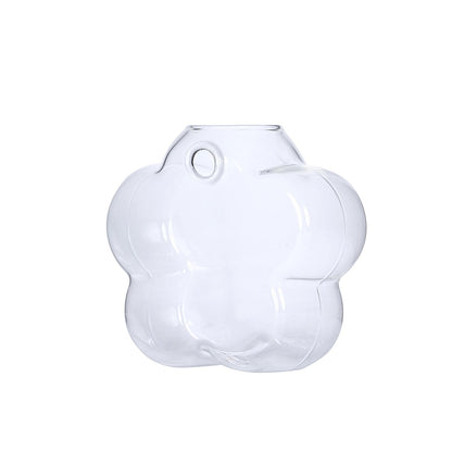 3 Pack Wall Mounted Glass Hanging Terrariums Flower Shaped Planters Vase