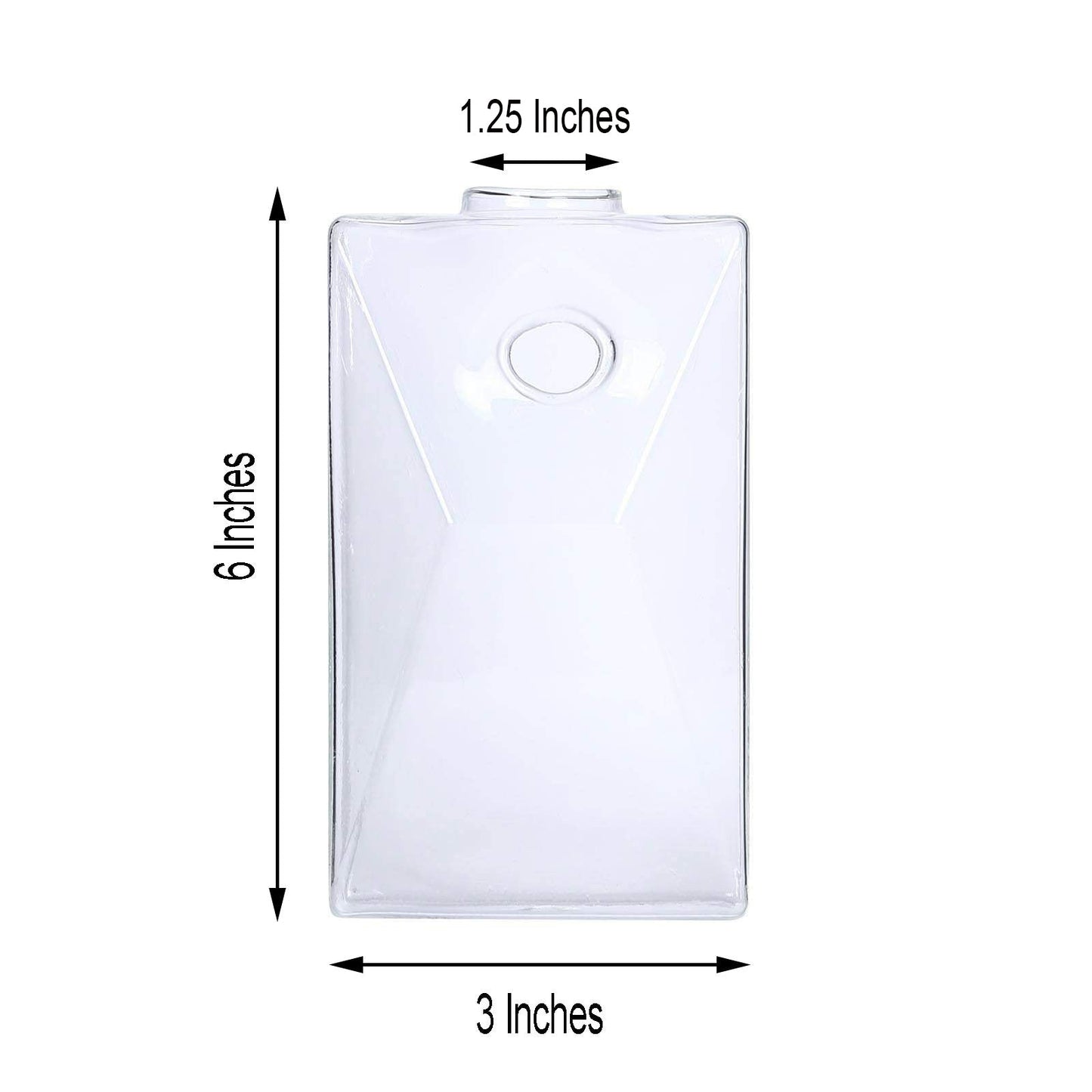 3 Pack Glass Trapezoid Wall Mounted Vase Planters Hanging Terrariums