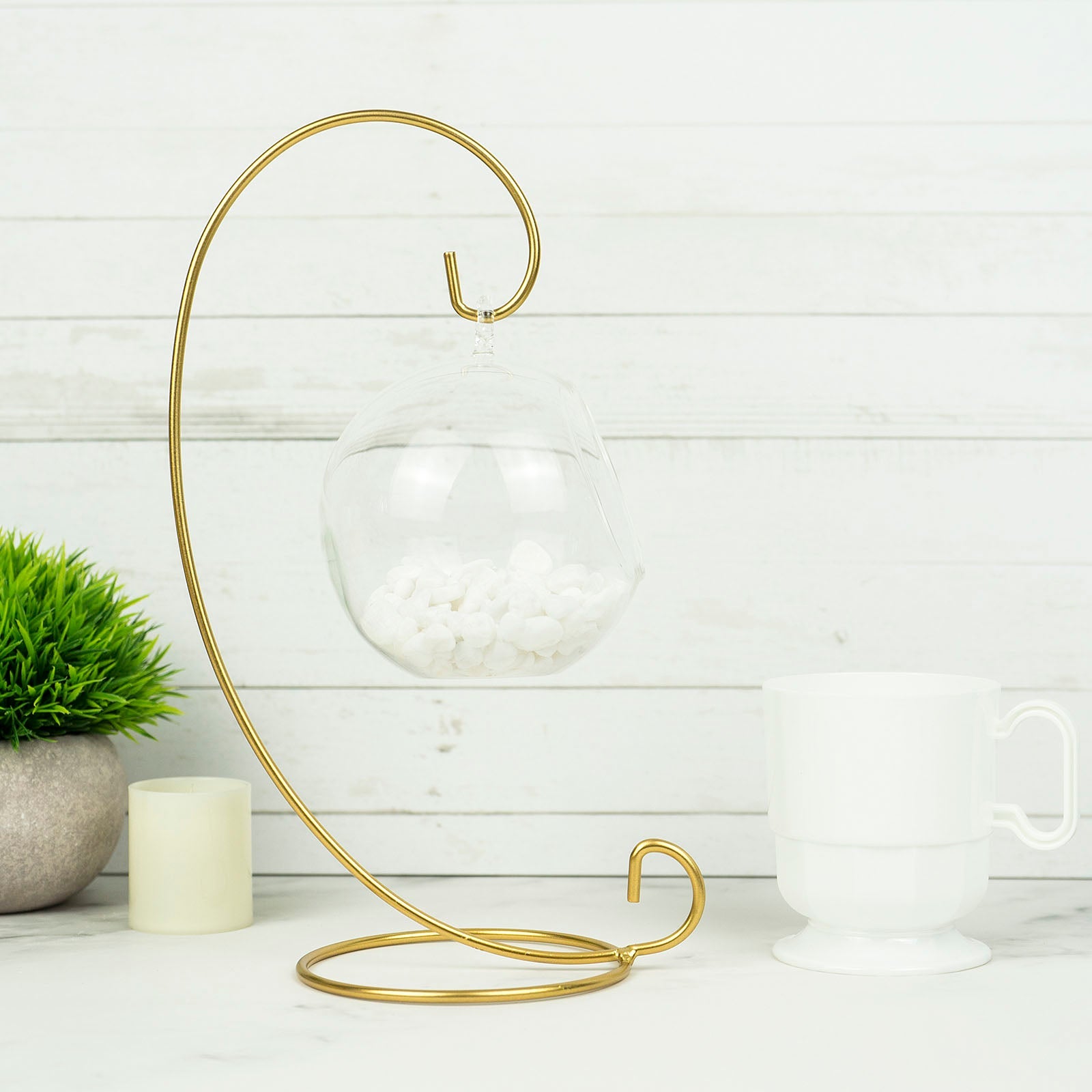 gold air plant holder 2-pk 10in Gold Metal Air Plant Terrarium Stand