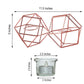 11 Inch Geometric Linked Metal Rose Gold Candle Holder Set with Votive Glass Holders