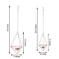 Rose gold geometric tealight candle holders, set of 2, 12" and 15".
