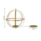 Gold open frame centerpiece ball, candle holder, floral display sphere.
