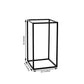 16" Matte Black Metal Wedding Flower Stand Geometric Column Frame Centerpiece