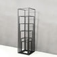16" matte black metal wedding flower stand centerpiece.